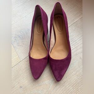 🍒 BRAND NEW SUEDE BERRY Block-Heel PUMPS by Corso Como 8  ( 8.5)